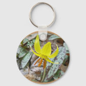 Trout Lily Wildflower - Erythronium americanum Sleutelhanger (Voorkant)