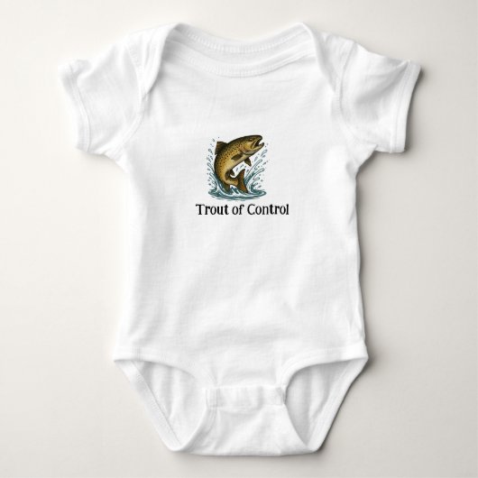 Trout of Control Baby uit één stuk Romper (Voorkant)