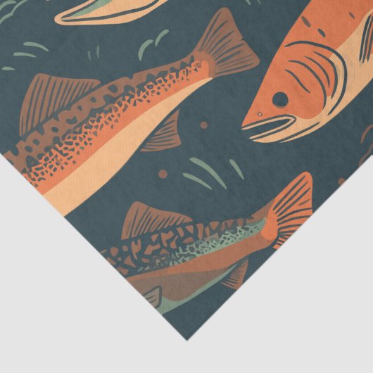 Trout Pattern Tissuepapier (Detail)