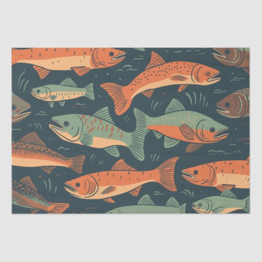 Trout Pattern Tissuepapier (Voorkant)