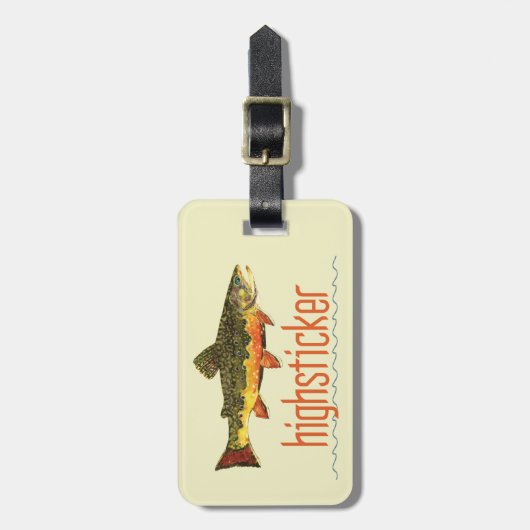 Trout personaliseren Vist Bagagelabel (Voorkant verticaal)