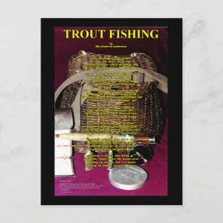 TRout Poem- Rod, reel en rok Briefkaart
