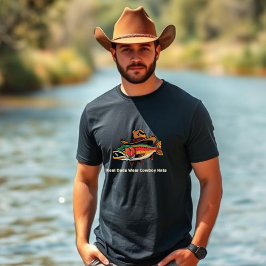 Trout Reel Dad's Draag Cowboy Petten Funny T-shirt