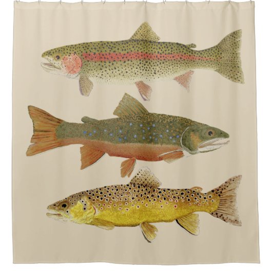 Trout Shower Curtain Douchegordijn (Voorkant)