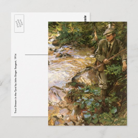 Trout Stream in the Tirol by John Singer Sargent Briefkaart (Voorkant / Achterkant)