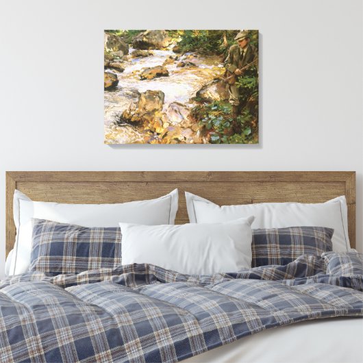Trout Stream in the Tirol by John Singer Sargent Canvas Afdruk (Insitu (Slaapkamer))