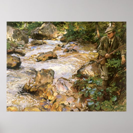 Trout Stream in the Tirol by John Singer Sargent Poster (Voorkant)