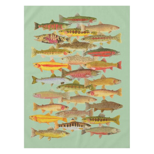 Trout Tablecloth Tafelkleed (Voorkant)