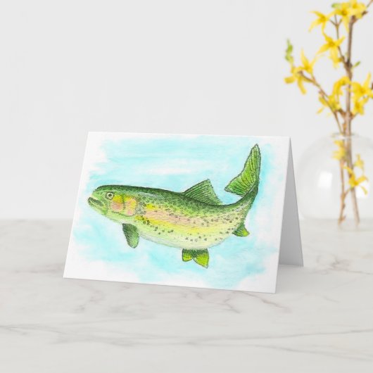 Trout Vaderdag Kaart (Gele Bloem)