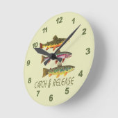 Trout vangen en vrijgeven ronde klok (Hoek)