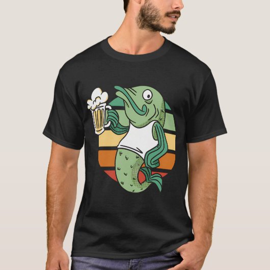 Trout Vis Drinkt T-shirt (Voorkant)
