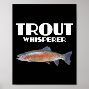 Trout vis shirt - Steelhead Regenboogforel Whis Poster