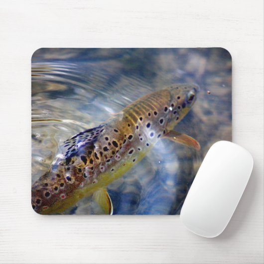 Trout - Vissen Mousemat Muismat (Met muis)