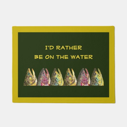 Trout Vist Angler's Deurmat (Voorkant)