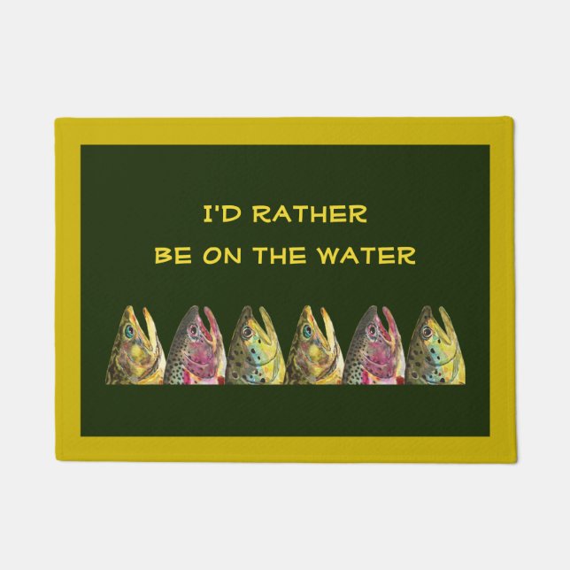 Trout Vist Angler's Deurmat (Voorkant)