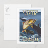 Trout Vist de doorsnede Payette River, Briefkaart (Voorkant / Achterkant)