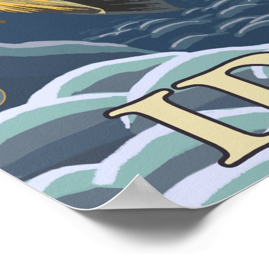 Trout Vist de doorsnede Payette River, Poster (Hoek)