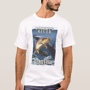 Trout Vist de doorsnede Payette River, T-shirt