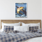Trout Vist de doorsnede Skykomish River Canvas Afdruk (Insitu (Slaapkamer))