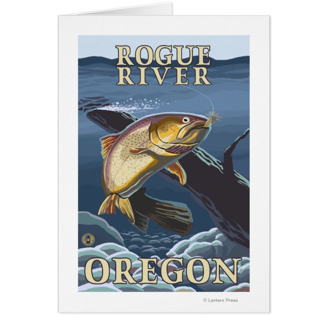 Trout Vist dwars door de rivier de Rogue, (Voorkant)