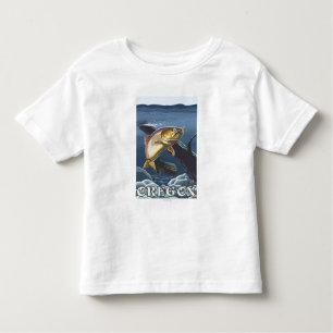 Trout Vist dwars-Sectie - Vintage Reis 2 Kinder Shirts