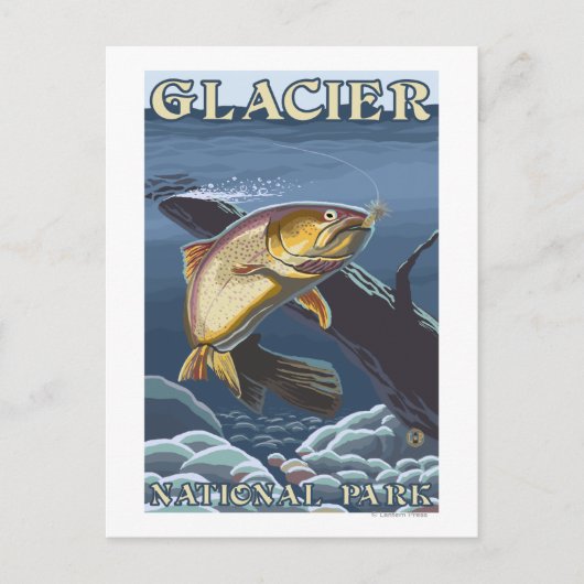 Trout Vist dwarsdoorsnede Briefkaart (Voorkant)