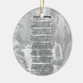 Trout Vist gedicht Keramisch Ornament (Links)