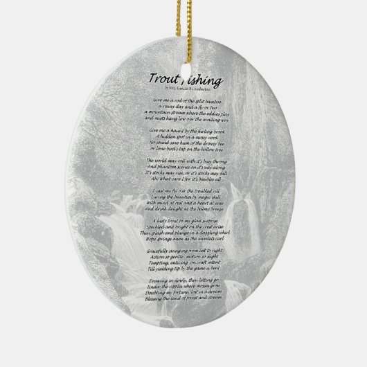 Trout Vist gedicht Keramisch Ornament (Rechts)