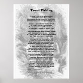 Trout Vist gedicht Poster (Voorkant)