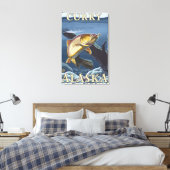 Trout Vist kruissectie - Curry, Alaska Canvas Afdruk (Insitu (Slaapkamer))