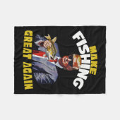 Trout Vist Make Vissen Great opnieuw Trump won 2 Fleece Deken (Voorkant (Horizontaal))