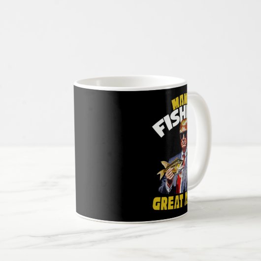 Trout Vist Make Vissen Great opnieuw Trump won 2 Koffiemok (Voorkant rechts)