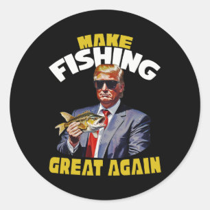 Trout Vist Make Vissen Great opnieuw Trump won 2 Ronde Sticker