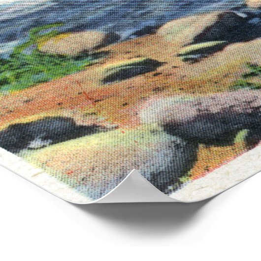 Trout Vist op Catherine's Creek Poster (Hoek)