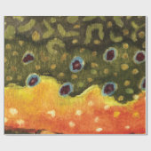 Trout Whisker's Brook Trout Fly Fishing Cadeaupapier (Vlak)