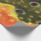 Trout Whisker's Brook Trout Fly Fishing Cadeaupapier (Hoek)