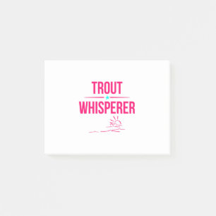 Trout Whisperer Anglers Humor Vist Post-it® Notes