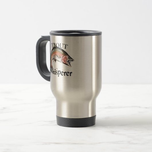 Trout Whisperer Boat-Mok Reisbeker (Voorkant links)