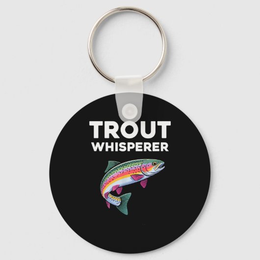 Trout Whisperer Funny Trout Fishing  Sleutelhanger (Voorkant)