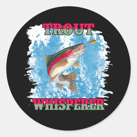 Trout Whisperer Vist Lovers Ronde Sticker (Voorkant)
