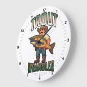 Trout Wrangler cartoon vector illustratie Grote Klok (Hoek)