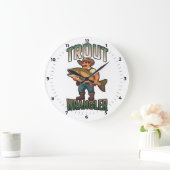 Trout Wrangler cartoon vector illustratie Grote Klok (Huis)