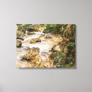 Troutbeek in Tirol door John Singer Sargent Canvas Afdruk