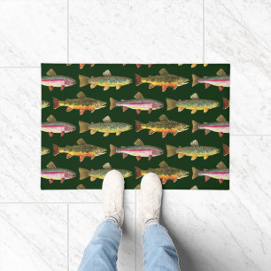 Troutdeurmat Forel, Regenboog, Bruine Forel Fly Fi Deurmat