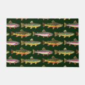 Troutdeurmat Forel, Regenboog, Bruine Forel Fly Fi Deurmat (Voorkant)