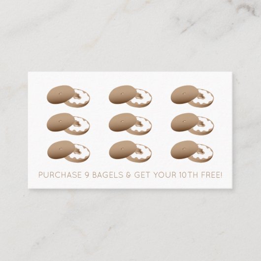 troutekaart bagels klantenkaartje (Voorkant)