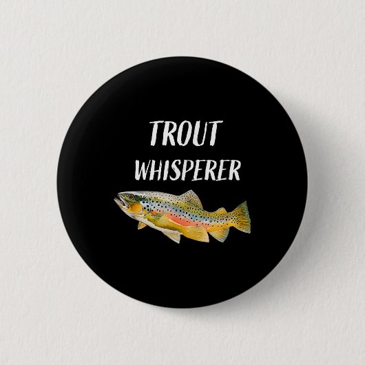 Troutfluisteraar Flyfishing Regenboogforel Ronde Button 5,7 Cm (Voorkant)