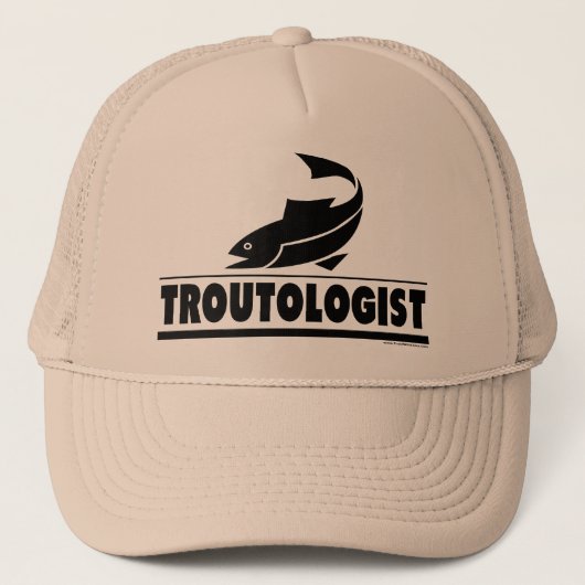 Troutineoloog - Humoureus forel vis Trucker Pet (Voorkant)