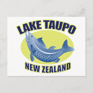 Troutinevismeer taupo nieuw-zeeland briefkaart