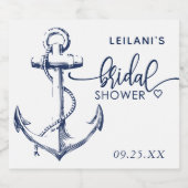 Troutse Anchor Bruiloft Feest Wit Sparkling Wijnetiket (Enkel label)